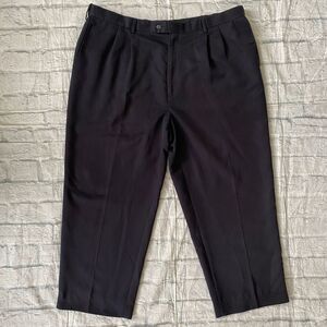 Croft & Barrow men 42x30 pleated dress pants black